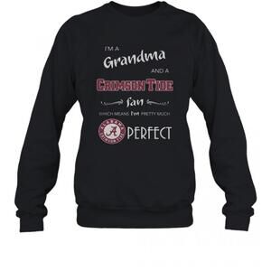 Derfect Im A Grandma And A Alabama Crimson Tide Fan T-Shirt
